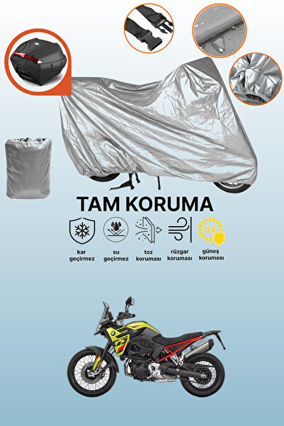 dokaca Gray Rear Bag Compatible Bmw F 900 Gs Compatible Motorcycle Tarpaulin,...