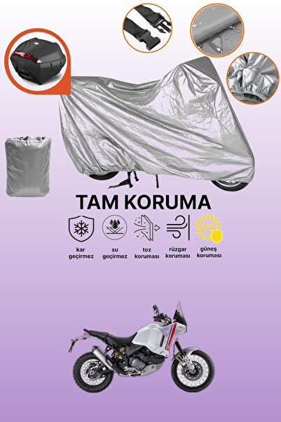 dokaca حقيبة خلفية رمادية متوافقة مع دراجة دوكاتي ديزرت إكس، غطاء واقي