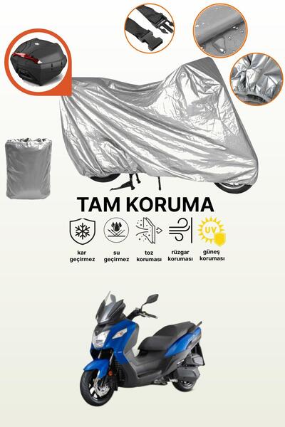 dokaca Gray Rear Bag Compatible Sym Joymax Z Plus 250 Compatible Motorcycle T...