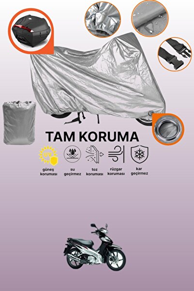 dokaca غطاء حماية رمادي اللون متوافق مع دراجة هوندا ويف 110، غطاء حماية للدراجات النارية