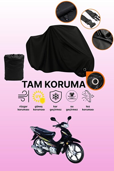 dokaca Black Lock Compatible Bisan Motocup 100 Compatible Motorcycle Cover, P...