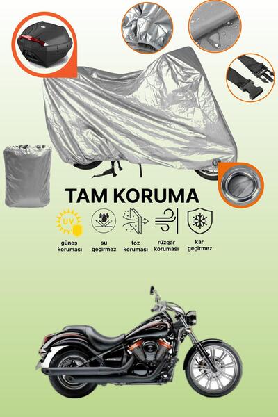 dokaca حقيبة خلفية وقفل باللون الرمادي متوافقة مع دراجة نارية Kawasaki VN 900...