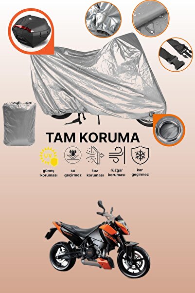 dokaca حقيبة خلفية وقفل باللون الرمادي متوافقة مع KTM 690 Duke، غطاء حماية لل...