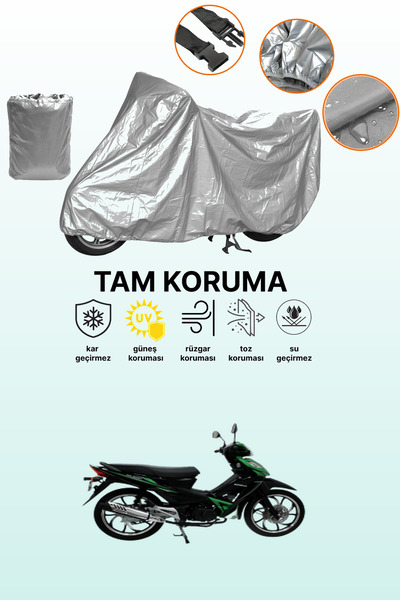 dokaca Gray Mondial 100 Sfs Sport Compatible Motorcycle Cover, Protective Cov...