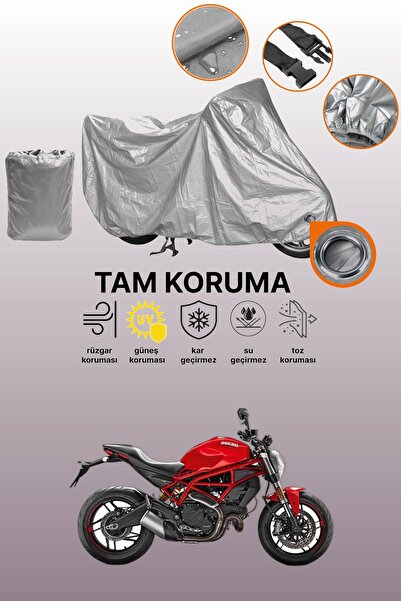 dokaca غطاء محرك متوافق مع دراجة دوكاتي مونستر 797 باللون الرمادي، غطاء واقي