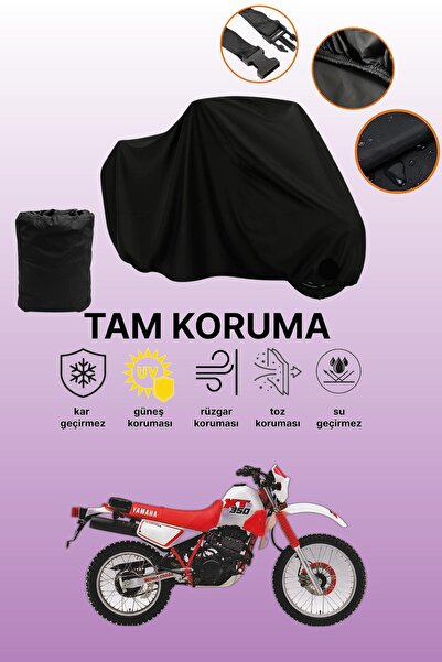 dokaca غطاء محرك ياماها XT 350 أسود متوافق، غطاء واقي، غطاء للدراجات النارية