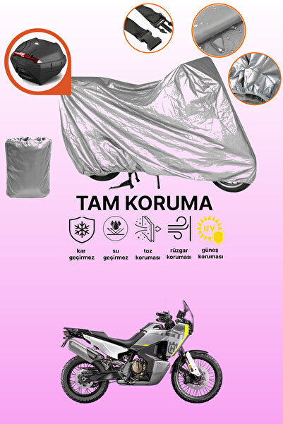 dokaca Gray Rear Bag Compatible Husqvarna Norden 901 Compatible Motorcycle Ta...