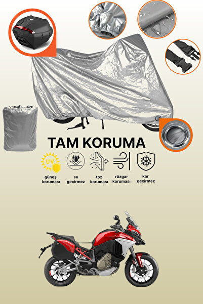 dokaca Gray Lock and Tail Bag Compatible Ducati Multistrada V4 S Compatible M...
