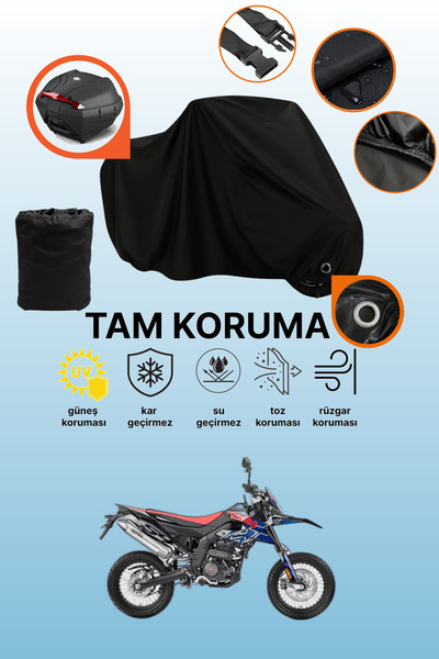 dokaca Black Lock and Tail Bag Compatible Aprilia Sx 125 Compatible Motorcycl...