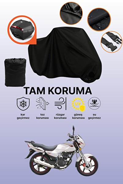dokaca Black Tail Bag Compatible with King Motor Kr-150-G Compatible Motorcyc...