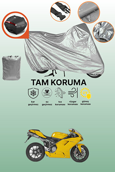 dokaca غطاء محرك متوافق مع دوكاتي 1098 متوافق مع الحقيبة الخلفية باللون الرمادي