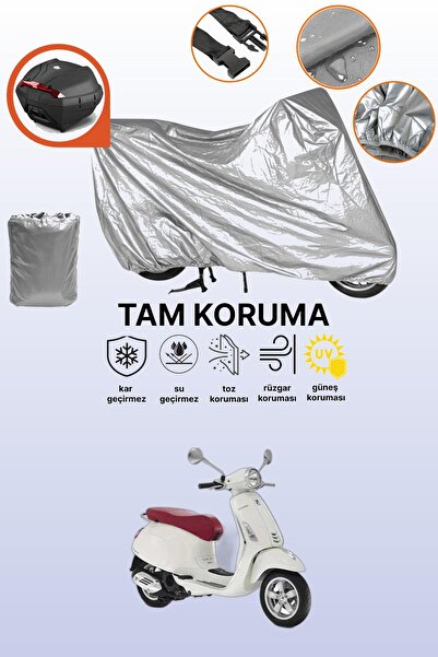 dokaca حقيبة خلفية رمادية متوافقة مع فيسبا بريمافيرا 50، غطاء محرك متوافق مع ...