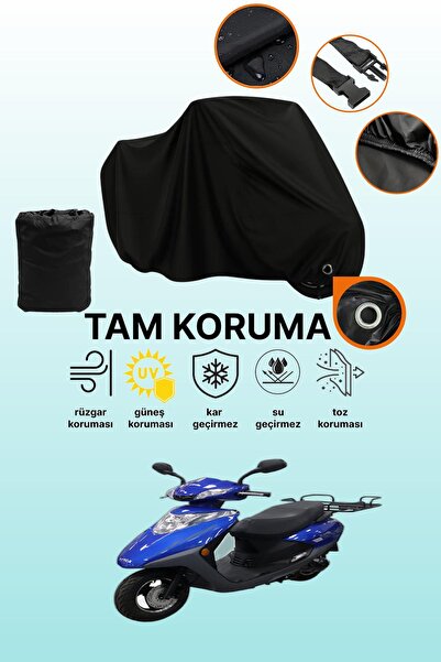 dokaca غطاء دراجة نارية متوافق مع كينج موتور سبيكا 50، غطاء واقي أسود اللون