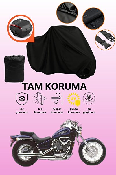 dokaca حقيبة خلفية سوداء متوافقة مع هوندا VT 600 شادو، غطاء دراجة نارية متواف...