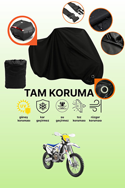 dokaca Black Lock and Tail Bag Compatible Husqvarna Fe 450 Compatible Motorcy...