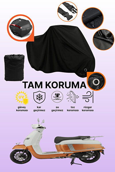 dokaca Black Lock and Tail Bag Compatible Mondial 125 Road Boy Compatible Mot...