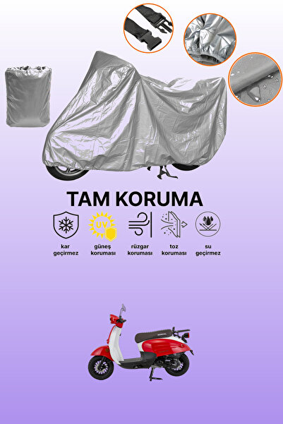 dokaca Gray Mondial 50 Turismo Compatible Motorcycle Tarpaulin, Protective Co...