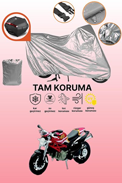 dokaca Gray Rear Bag Compatible Ducati Monster 796 Compatible Motorcycle Cove...