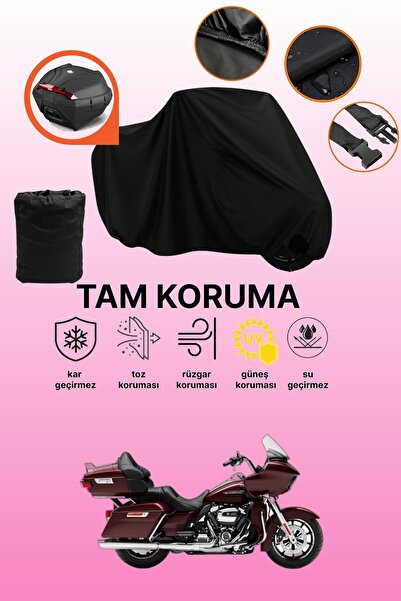 dokaca حقيبة خلفية سوداء متوافقة مع دراجة نارية هارلي ديفيدسون رود جلايد ألتر...