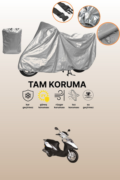 dokaca Gray Rks Ry18 Compatible Motorcycle Tarpaulin, Protective Cover, Motor...