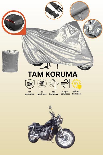 dokaca حقيبة خلفية رمادية متوافقة مع غطاء المحرك المتوافق مع Kawasaki ZL 600،...