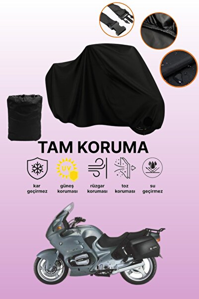 dokaca غطاء محرك متوافق مع BMW R 1100 RT باللون الأسود، غطاء واقي، غطاء للدرا...