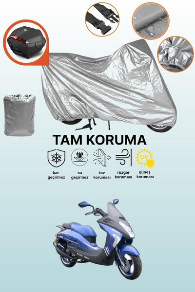 dokaca Gray Rear Bag Compatible Mondial 150 Zc Compatible Motorcycle Cover, P...