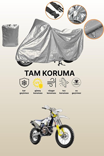 dokaca غطاء دراجة نارية متوافق مع هوسكفارنا FE 501 باللون الرمادي، غطاء واقي،...