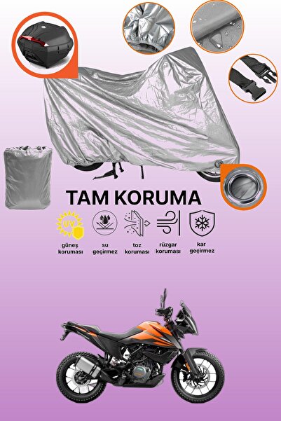 dokaca حقيبة خلفية وقفل باللون الرمادي متوافقة مع KTM 390 Adventure، غطاء حما...