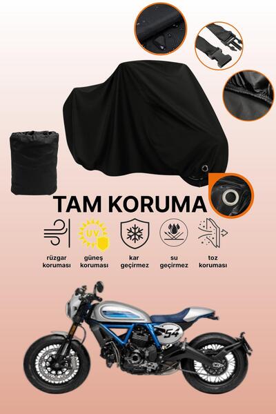 dokaca غطاء دراجة نارية متوافق مع دوكاتي سكرامبلر كافيه ريسر، غطاء واقي أسود ...