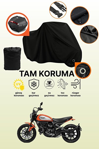 dokaca حقيبة خلفية سوداء وقماش متوافق مع دراجة دوكاتي سكرامبلر أيكون متوافق م...