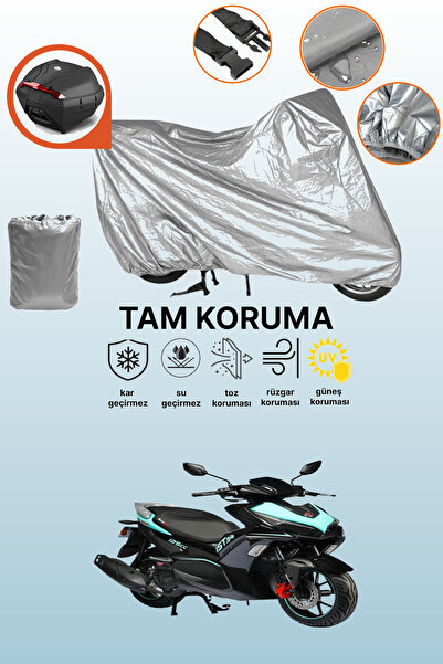 dokaca حقيبة خلفية رمادية متوافقة مع موتولوكس IST 34، غطاء واقي للدراجة النارية