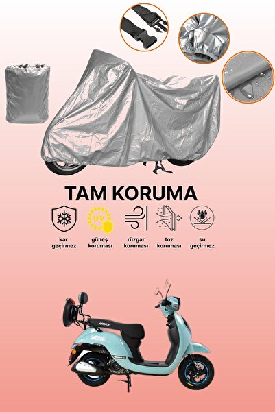 dokaca غطاء دراجة نارية رمادي اللون متوافق مع إسبريسو أورورا AR 50-8، غطاء وا...