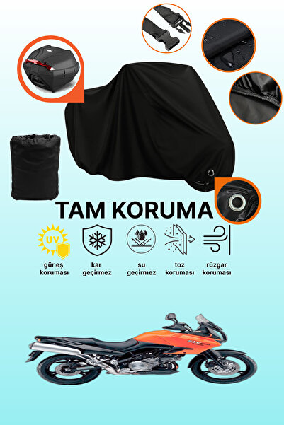 dokaca قماش أسود متوافق مع حقيبة الخلفية من Kawasaki KLV 1000، غطاء واقي للدر...