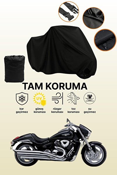 dokaca حقيبة خلفية سوداء وقفل غير متوافقة مع سوزوكي VZR 1800 إنترودر، قماش در...