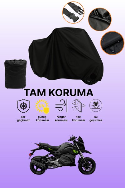 dokaca Black Yuki Hammer 50 Compatible Motorcycle Cover, Protective Cover, Mo...