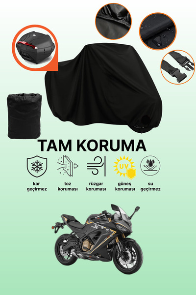 dokaca Black Tail Bag Compatible Rks Srk400 Rr Compatible Motorcycle Tarpauli...