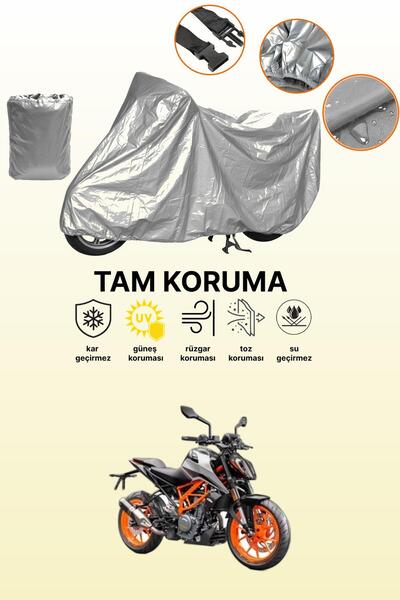 dokaca غطاء دراجة نارية رمادي متوافق مع KTM 390 Duke، غطاء واقي، غطاء للمحرك
