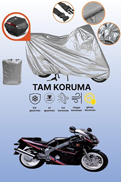 dokaca حقيبة خلفية رمادية متوافقة مع ياماها FZR 600، غطاء واقي للدراجة النارية