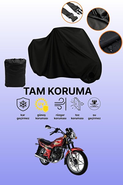 dokaca Black Rear Bag and Lock Incompatible Kanuni Seyhan 125 Compatible Moto...