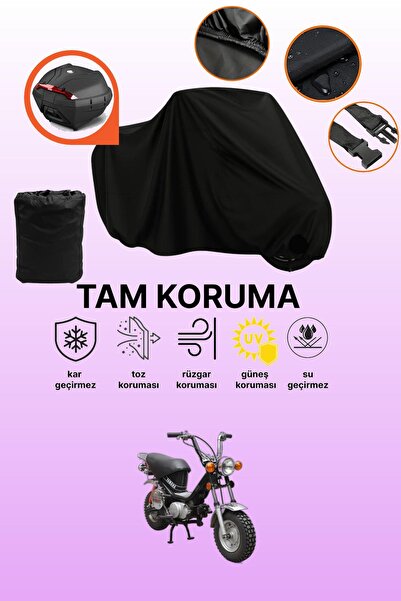 dokaca حقيبة خلفية سوداء متوافقة مع ياماها LB 70 تشابي، غطاء دراجة نارية متوا...