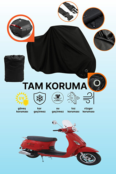 dokaca Black Lock and Tail Bag Compatible Bumoto/Jinling Monetti 150Cc Compat...