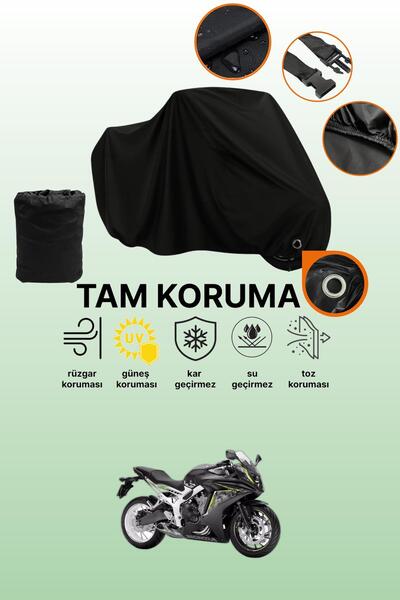 dokaca غطاء دراجة نارية متوافق مع هوندا CBR 650 FA، غطاء واقي أسود اللون