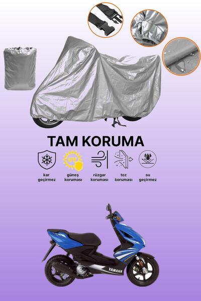 dokaca غطاء دراجة نارية رمادي متوافق مع ياماها ايروكس 100، غطاء واقي، غطاء محرك