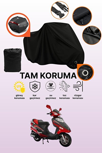 dokaca Black Lock and Tail Bag Compatible Mondial 100 Urt Compatible Motorcyc...