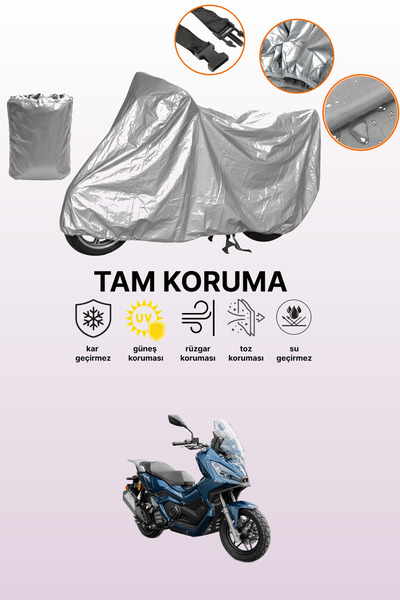 dokaca غطاء دراجة نارية رمادي متوافق مع يوكي إكسواي 125، غطاء واقي، غطاء للمحرك