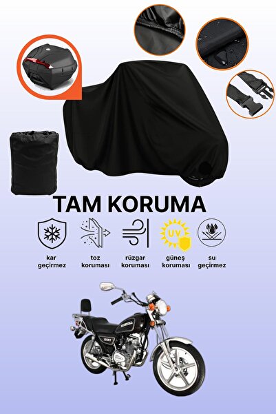 dokaca Black Tail Bag Compatible Mondial 125 Ukt Compatible Motorcycle Tarpau...