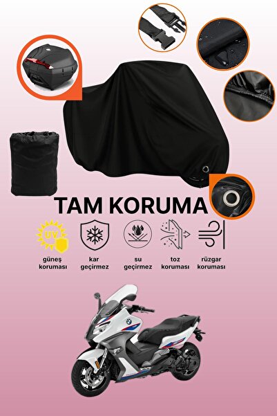 dokaca Black Lock and Tail Bag Compatible Bmw C 650 Sport Compatible Motorcyc...
