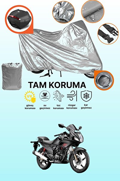 dokaca حقيبة خلفية رمادية اللون ومتوافقة مع قماش دراجة نارية متوافق مع هيرو ك...