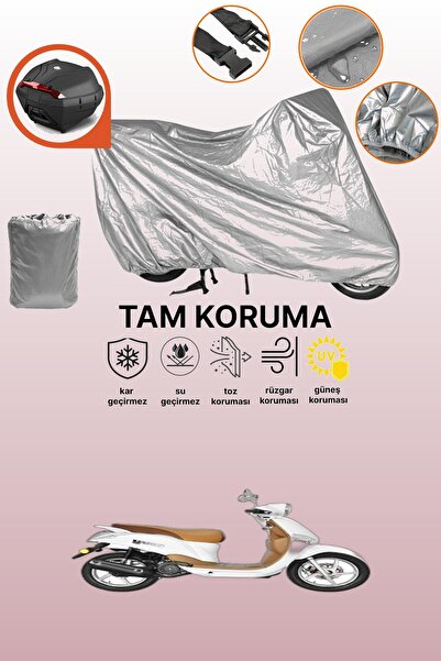 dokaca حقيبة خلفية رمادية متوافقة مع يوكي YK 150 T-3، غطاء محرك متوافق، غطاء ...